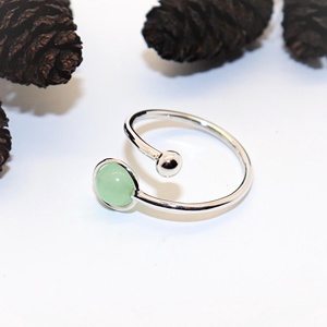 Jáde köves, női ezüst gyűrű, 56-os méret, állítható (EGY.292) - ékszer - gyűrű - statement gyűrű - Meska.hu