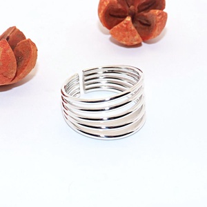 Huzal, női ezüst gyűrű, 63-as méret, állítható (EGY.155) - ékszer - gyűrű - statement gyűrű - Meska.hu