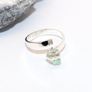 Berill, női ezüst gyűrű, 56-os méret, állítható (EGY.194) - ékszer - gyűrű - statement gyűrű - Meska.hu
