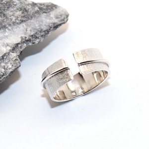 Karikagyűrű huzalall, női ezüst gyűrű, 55-ös méret, állítható (EGY.215), Ékszer, Gyűrű, Kerek gyűrű, Ékszerkészítés, Ötvös, MESKA