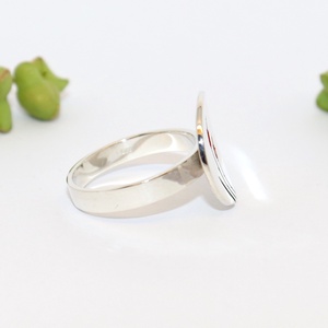 Piros rózsás, kerek, női ezüst gyűrű, 60-as méret, állítható (EGY.235) - ékszer - gyűrű - statement gyűrű - Meska.hu