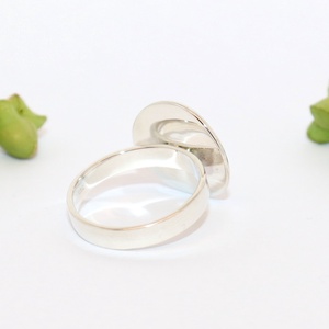 Piros rózsás, kerek, női ezüst gyűrű, 60-as méret, állítható (EGY.235) - ékszer - gyűrű - statement gyűrű - Meska.hu