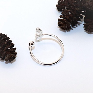 Hegyikristály, női ezüst gyűrű, 58-as méret, állítható (EGY.282) - ékszer - gyűrű - statement gyűrű - Meska.hu