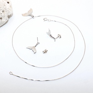 Delfin uszony, női ezüst szett (ESZ.014) - ékszer - ékszerszett - Meska.hu