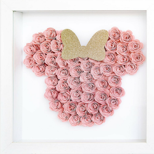Minnie 3D Virágkép, Otthon & Életmód, Dekoráció, Kép & Falikép, 3d képek, Papírművészet, MESKA