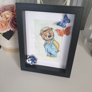 Pilóta Maci 3D kép - otthon & életmód - babaszoba, gyerekszoba - babaszoba kép - Meska.hu