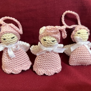 Amigurumi angyalka - karácsony - karácsonyi lakásdekoráció - karácsonyi manók, figurák - Meska.hu