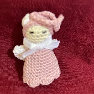 Amigurumi angyalka - karácsony - karácsonyi lakásdekoráció - karácsonyi manók, figurák - Meska.hu