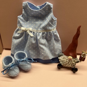 Waldorf baba kék ruha szett , Játék & Sport, Baba & babaház, Babaruha, babakellék, Varrás, MESKA