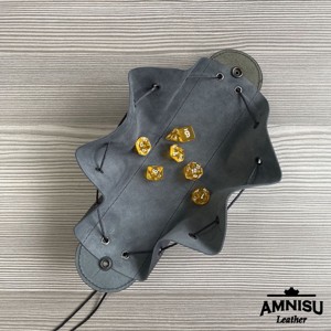 2in1 szütyő és kockatálca - fekete - metál sötétkék - játék & sport - táblajáték és kártyajáték - társasjátékok - dobókocka - Meska.hu