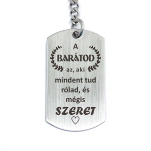 Baráti szeretet acél medálos kulcstartó, Táska & Tok, Kulcstartó & Táskadísz, Kulcstartó, , MESKA