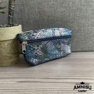 Sötétkék kígyómintás kettő cipzáras kulcstartó - LIMITÁLT B6010 - táska & tok - kulcstartó & táskadísz - kulcstartó - Meska.hu