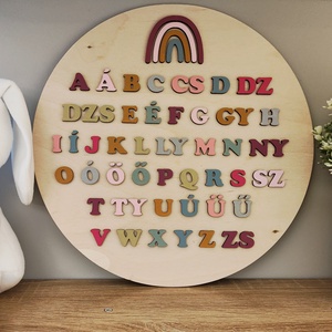 Szivárványos fa ABC  - otthon & életmód - babaszoba, gyerekszoba - babaszoba dekoráció - Meska.hu