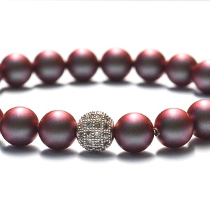 Ködös romantika karkötő Swarovski és cirkonia felhasználásával - ékszer - karkötő - gyöngyös karkötő - Meska.hu