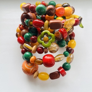 Évszakok kollekció: ŐSZ karkötő ásványokkal - ékszer - karkötő - gyöngyös karkötő - Meska.hu