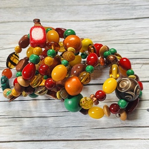 Évszakok kollekció: ŐSZ karkötő ásványokkal - ékszer - karkötő - gyöngyös karkötő - Meska.hu