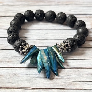 Víz karkötő - ékszer - karkötő - gyöngyös karkötő - Meska.hu