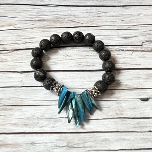 Víz karkötő - ékszer - karkötő - gyöngyös karkötő - Meska.hu