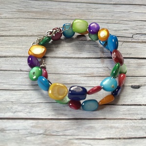 Tengerparti nyaralás kagylós karkötő - ékszer - karkötő - ásványkarkötő - Meska.hu