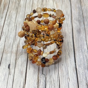 Bronz játékosság karkötő - ékszer - karkötő - memóriadrótos karkötő - Meska.hu