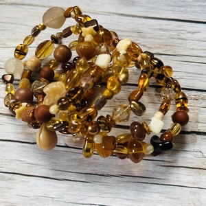 Bronz játékosság karkötő - ékszer - karkötő - memóriadrótos karkötő - Meska.hu