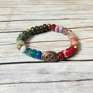 Sikk extra karkötő acháttal - ékszer - karkötő - gyöngyös karkötő - Meska.hu