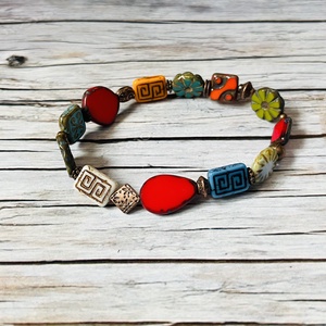 Provence-i romantika karkötő - ékszer - karkötő - gyöngyös karkötő - Meska.hu