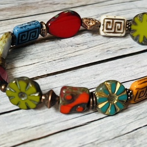 Provence-i romantika karkötő - ékszer - karkötő - gyöngyös karkötő - Meska.hu