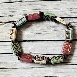 Pasztella romantika karkötő - ékszer - karkötő - gyöngyös karkötő - Meska.hu