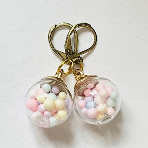 Cukorka francia kapcsos fülbevaló - ékszer - fülbevaló - lógó fülbevaló - Meska.hu