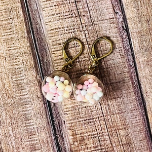 Cukorka francia kapcsos fülbevaló - ékszer - fülbevaló - lógó fülbevaló - Meska.hu