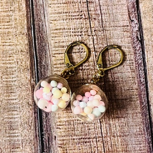 Cukorka francia kapcsos fülbevaló - ékszer - fülbevaló - lógó fülbevaló - Meska.hu