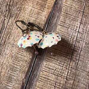 Pöttyök az esőben fülbevaló - ékszer - fülbevaló - lógó fülbevaló - Meska.hu