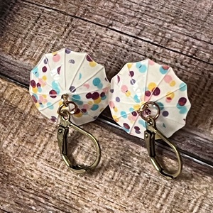 Pöttyök az esőben fülbevaló - ékszer - fülbevaló - lógó fülbevaló - Meska.hu