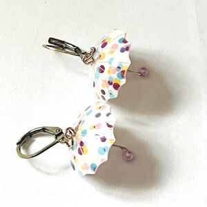 Pöttyök az esőben fülbevaló - ékszer - fülbevaló - lógó fülbevaló - Meska.hu