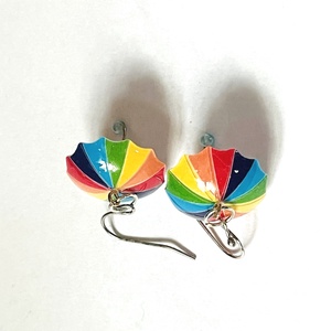 Szivárvány az esőben fülbevaló - ékszer - fülbevaló - lógó fülbevaló - Meska.hu