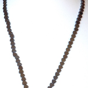 Kőszív hematit nyaklánc, Ékszer, Nyaklánc, Gyöngyfűzés, gyöngyhímzés, Ékszerkészítés, MESKA