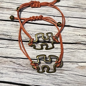 2 db-os barátság karkötő szett, Ékszer, Karkötő, Karkötő medállal, Ékszerkészítés, Csomózás, MESKA