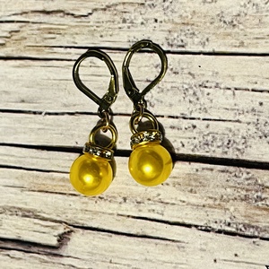 Karácsonyi csillogás fülbevaló, Ékszer, Fülbevaló, Lógó fülbevaló, Ékszerkészítés, Gyöngyfűzés, gyöngyhímzés, MESKA