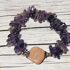 Meditáció karkötő ametiszttel, , Ékszerkészítés, Gyöngyfűzés, gyöngyhímzés, MESKA