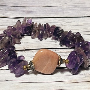 Meditáció karkötő ametiszttel -  - Meska.hu