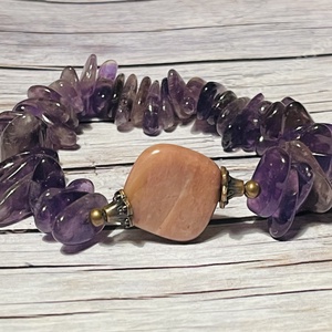 Meditáció karkötő ametiszttel -  - Meska.hu