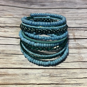 Tengeri kavalkád karkötő, , Ékszerkészítés, Gyöngyfűzés, gyöngyhímzés, MESKA