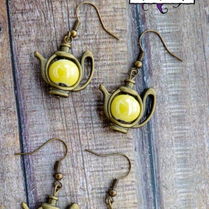 Reggeli tea fülbevaló - ékszer - fülbevaló - lógó fülbevaló - Meska.hu