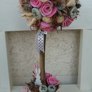 Romantikus virágfa, Tavaszfa nyuszikkal névnapra -  - Meska.hu