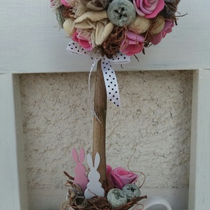 Romantikus virágfa, Tavaszfa nyuszikkal névnapra -  - Meska.hu