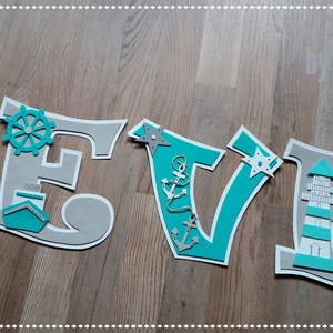 Levente 20 cm dekorgumi babanév falmatrica -  - Meska.hu