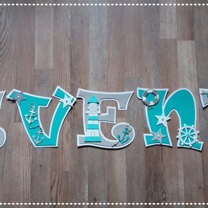 Levente 20 cm dekorgumi babanév falmatrica -  - Meska.hu