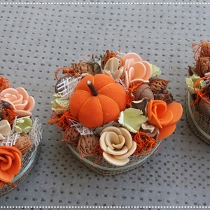 Őszi tökös szett  virágbox asztaldísz  -  - Meska.hu
