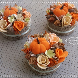 Őszi tökös szett  virágbox asztaldísz  -  - Meska.hu